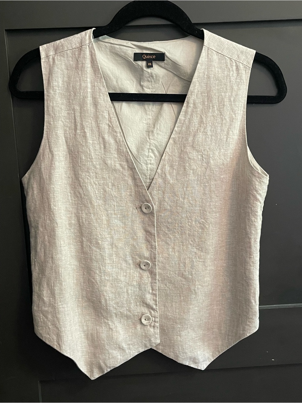 Quince 100% European linen vest Flax/XS